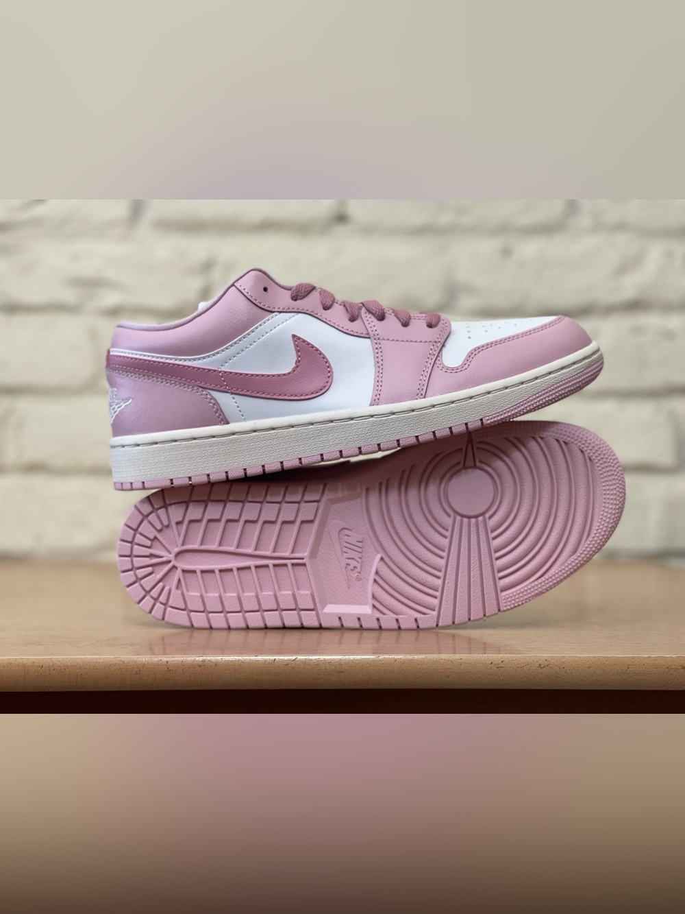 Nike Air Jordan 1 Low Retro White Iced Carmine DC0774-607 Women sizes 10.5, 11.5